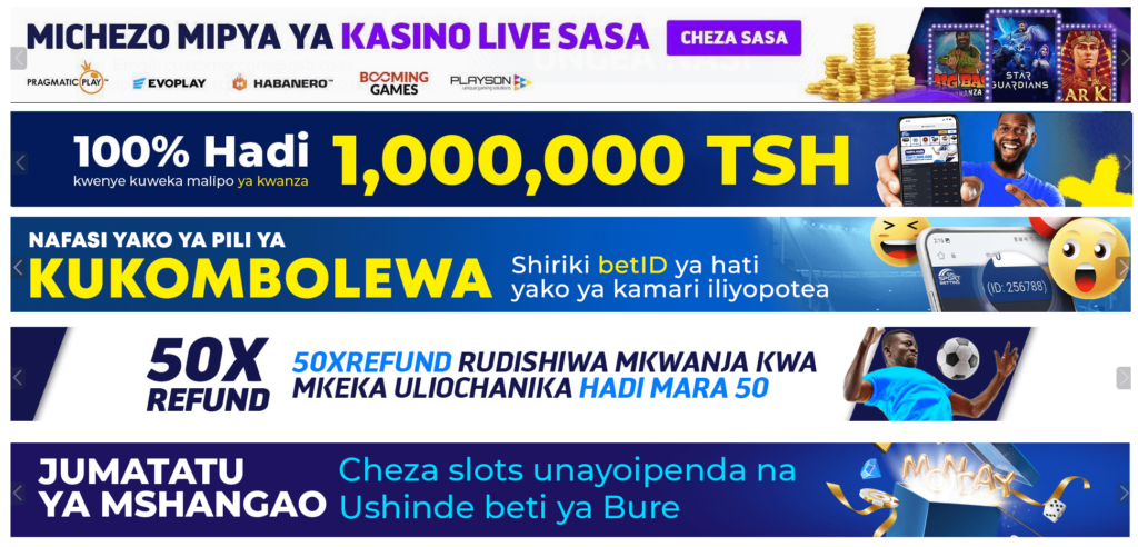Welcome Bonus Offered by Gal Sport Betting Tanzania